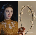 Bandeau fascia per capelli Pearl Headband Luxury Hair Accessories Korean Baroque Handmade Wedding Bride Flower Hairband Vintage For Women Girls Gift